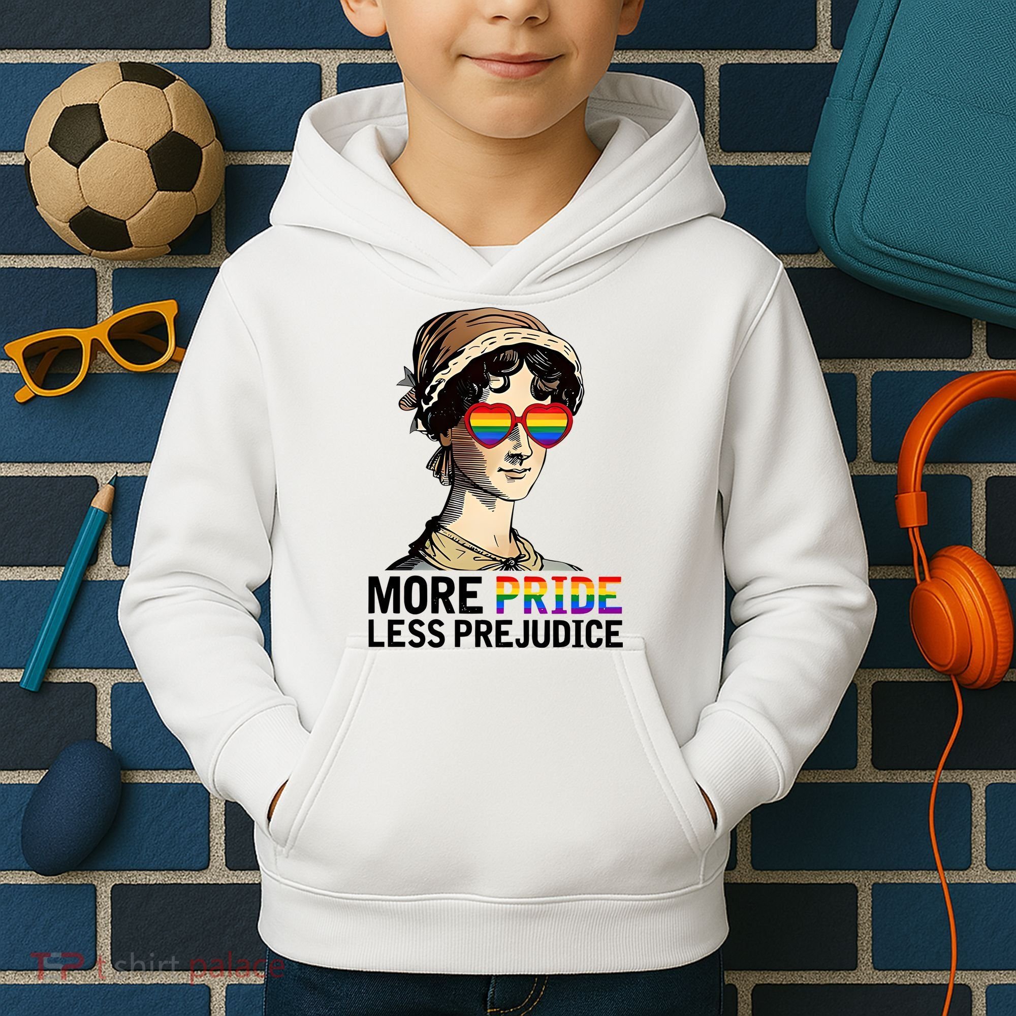 More Pride Less Prejudice Kids Hoodie