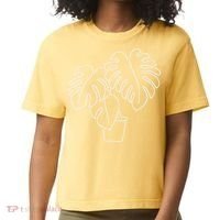 Monstera Plant Lady Botanical Plant Mama Crewneck  Comfort Colors Boxy T-Shirt thumb 0