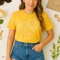 Monstera Plant Lady Botanical Plant Mama Crewneck  Comfort Colors Boxy T-Shirt thumb 2