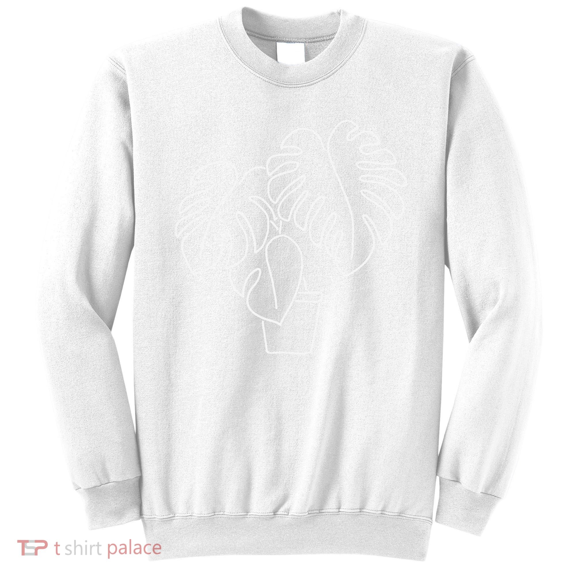 Monstera Plant Lady Botanical Plant Mama Crewneck  Sweatshirt