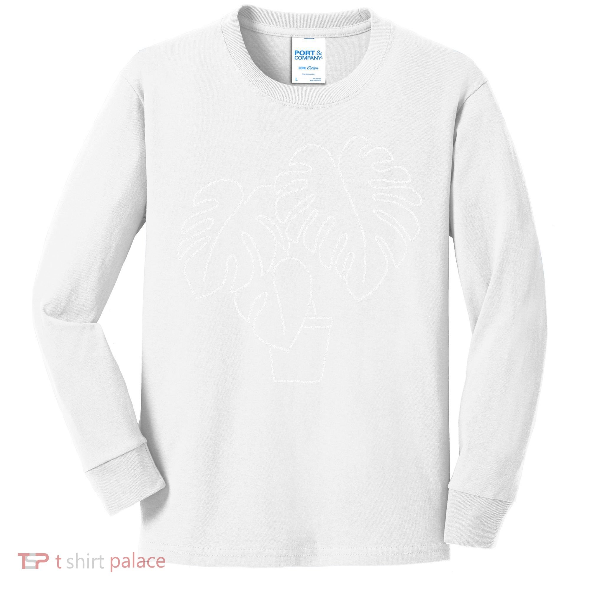 Monstera Plant Lady Botanical Plant Mama Crewneck  Kids Long Sleeve Shirt