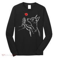 Min Pin Love Miniature Pinscher Dog Mom Long Sleeve Shirt thumb 0