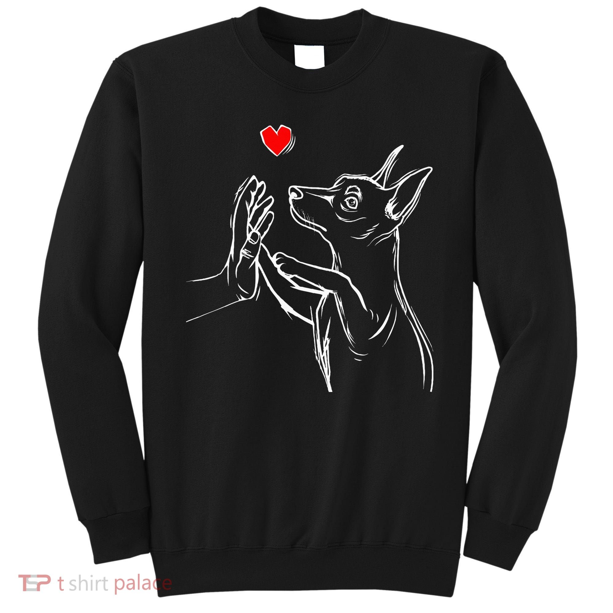 Min Pin Love Miniature Pinscher Dog Mom Sweatshirt