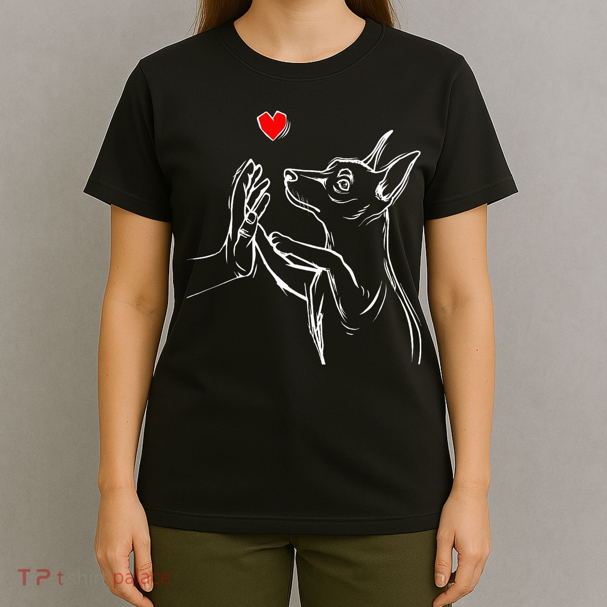 Min Pin Love Miniature Pinscher Dog Mom T-Shirt