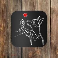 Min Pin Love Miniature Pinscher Dog Mom Coaster thumb 0