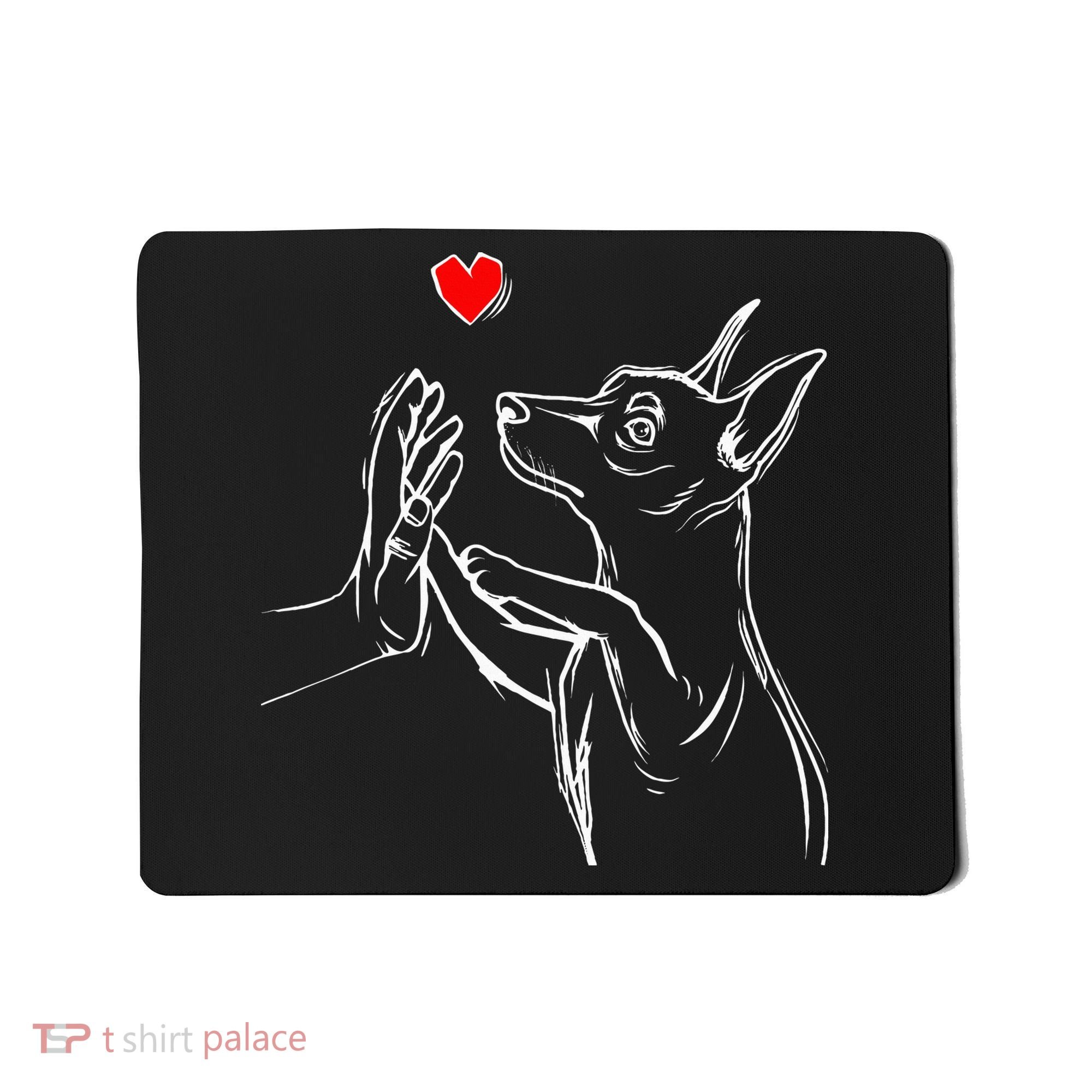 Min Pin Love Miniature Pinscher Dog Mom Mousepad