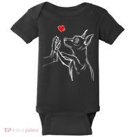 Min Pin Love Miniature Pinscher Dog Mom Baby Bodysuit thumb 0