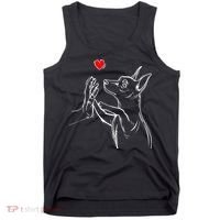Min Pin Love Miniature Pinscher Dog Mom Tank Top thumb 0