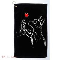 Min Pin Love Miniature Pinscher Dog Mom Golf Towel thumb 0