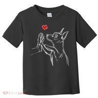 Min Pin Love Miniature Pinscher Dog Mom Toddler T-Shirt thumb 0
