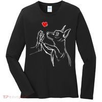 Min Pin Love Miniature Pinscher Dog Mom Women's Long Sleeve Shirt thumb 0