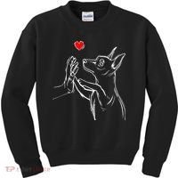 Min Pin Love Miniature Pinscher Dog Mom Kids Sweatshirt thumb 0