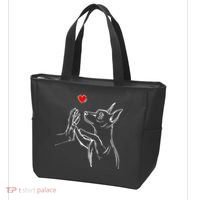 Min Pin Love Miniature Pinscher Dog Mom Tote Bag thumb 3