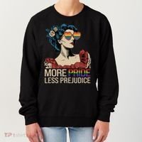 More Pride Less Prejudice Pride Month LGBTQ  Women's Sweatshirt thumb 0