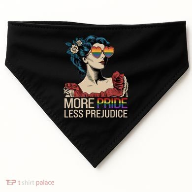 More Pride Less Prejudice Pride Month LGBTQ  USA-Made Doggie Bandana