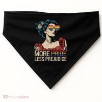 More Pride Less Prejudice Pride Month LGBTQ  USA-Made Doggie Bandana thumb 0