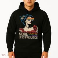 More Pride Less Prejudice Pride Month LGBTQ  Hoodie thumb 2