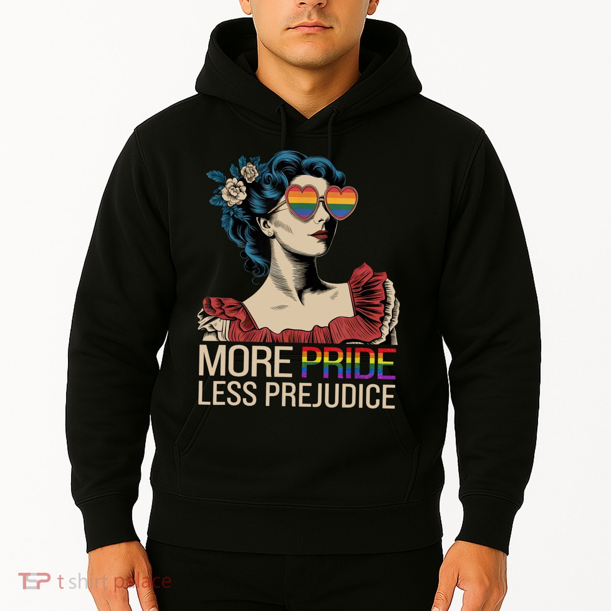 More Pride Less Prejudice Pride Month LGBTQ  Hoodie