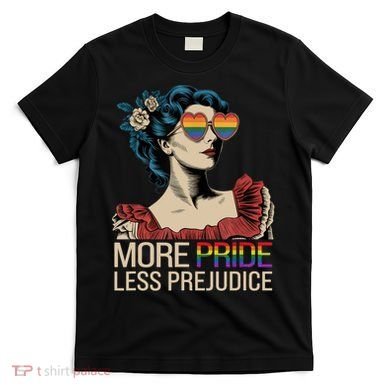 More Pride Less Prejudice Pride Month LGBTQ  T-Shirt