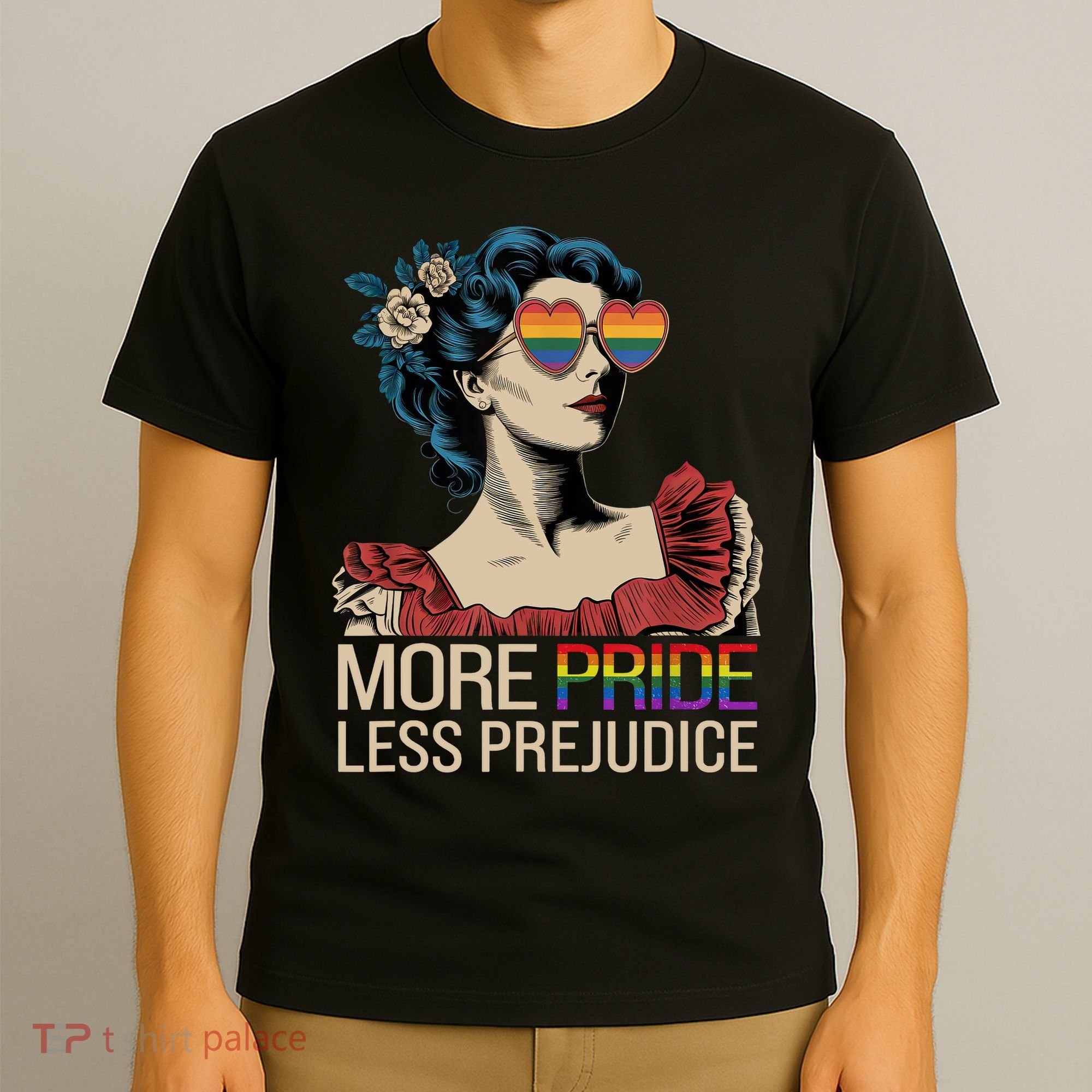 More Pride Less Prejudice Pride Month LGBTQ  T-Shirt