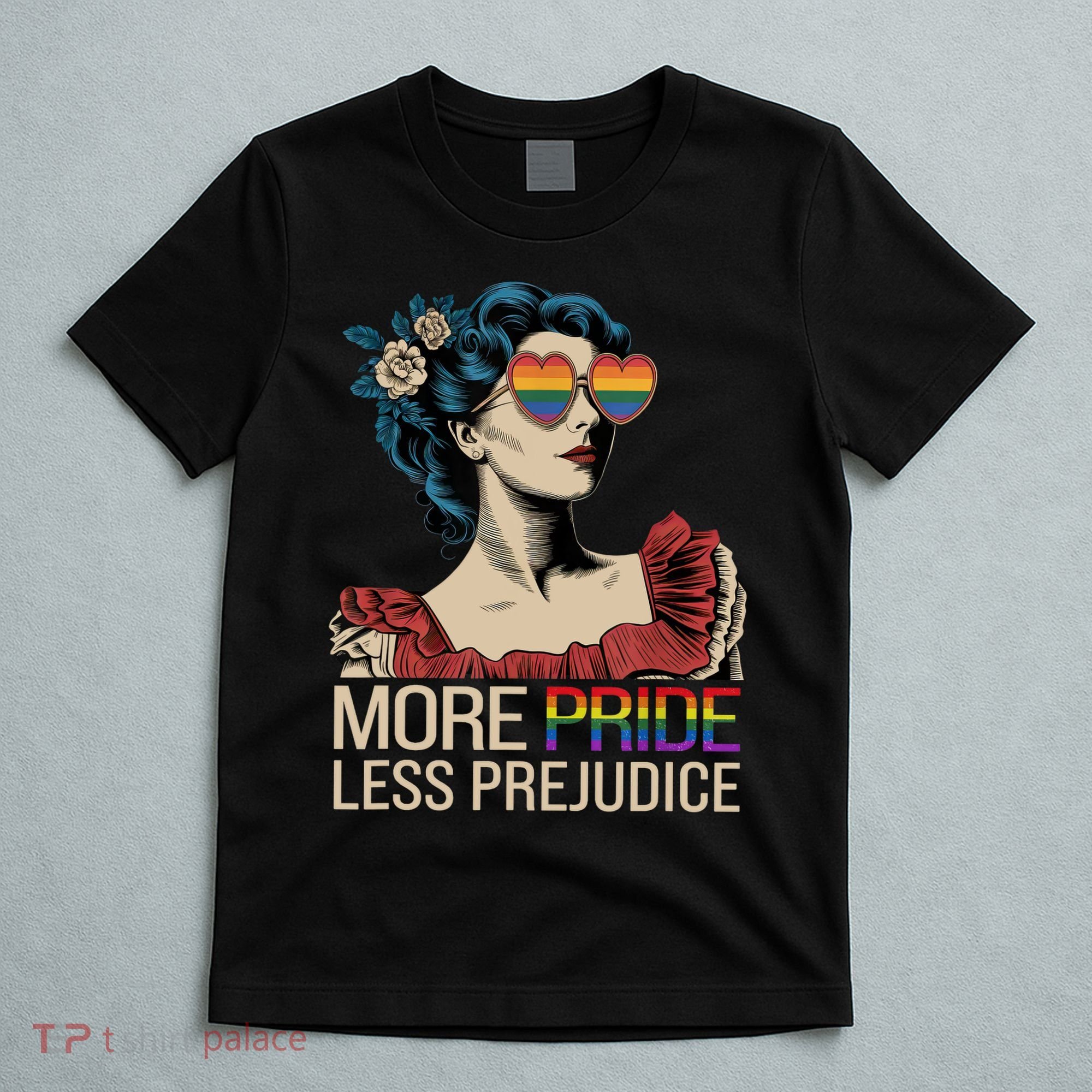 More Pride Less Prejudice Pride Month LGBTQ  T-Shirt