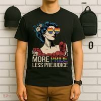 More Pride Less Prejudice Pride Month LGBTQ  T-Shirt thumb 6