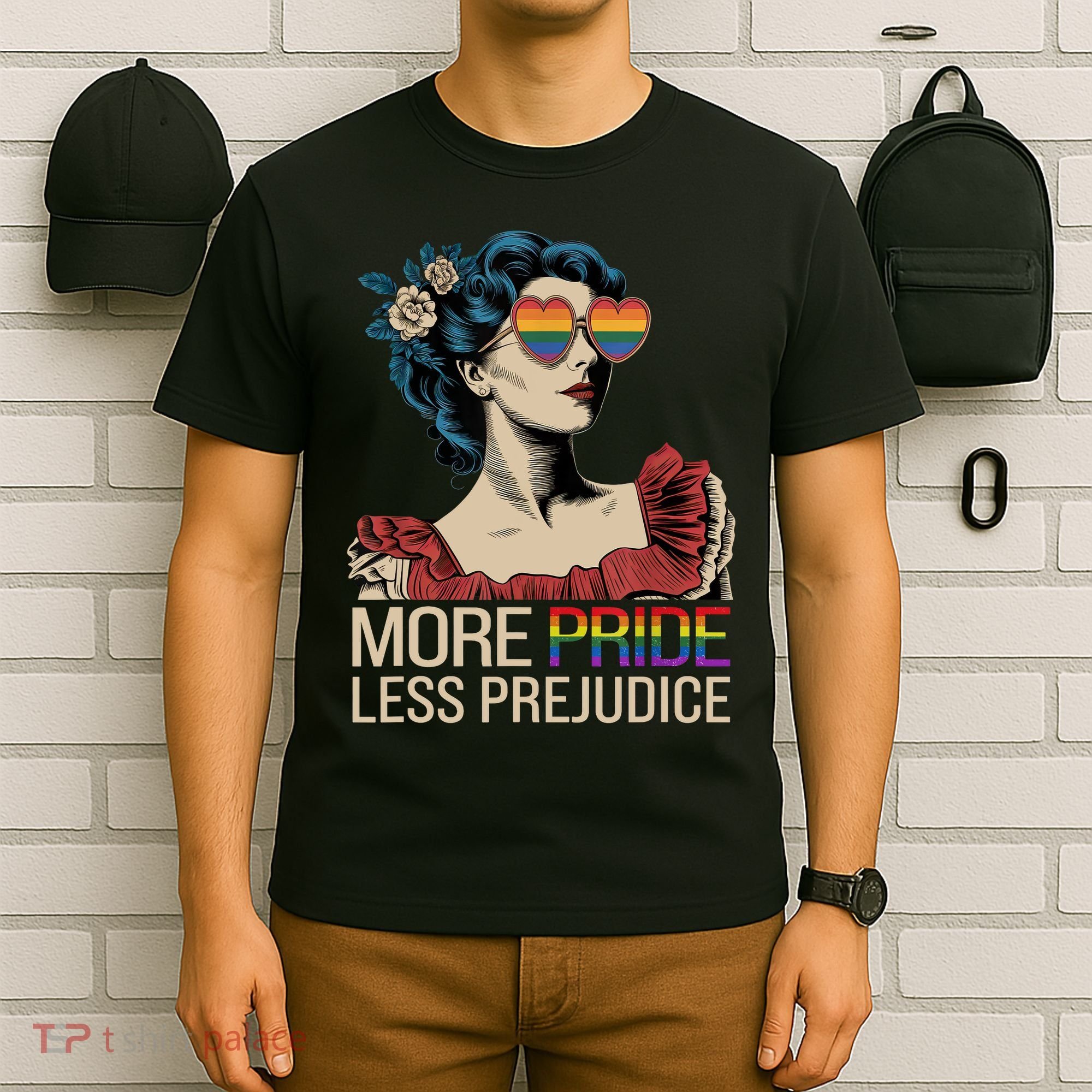 More Pride Less Prejudice Pride Month LGBTQ  T-Shirt