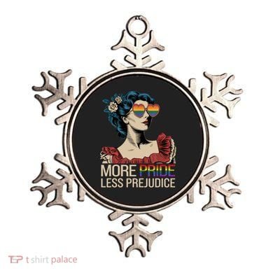 More Pride Less Prejudice Pride Month LGBTQ  Ornament