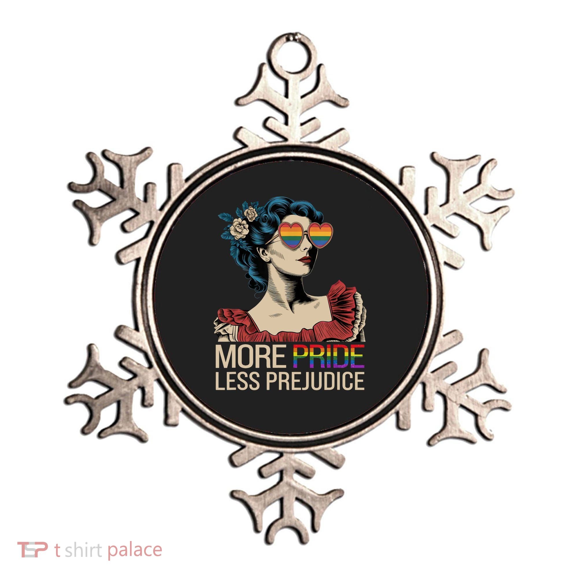 More Pride Less Prejudice Pride Month LGBTQ  Ornament