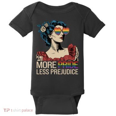 More Pride Less Prejudice Pride Month LGBTQ  Baby Bodysuit