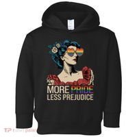More Pride Less Prejudice Pride Month LGBTQ  Toddler Hoodie thumb 0
