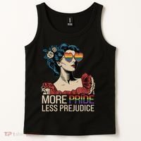 More Pride Less Prejudice Pride Month LGBTQ  Tank Top thumb 2