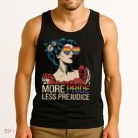 More Pride Less Prejudice Pride Month LGBTQ  Tank Top thumb 3