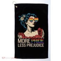 More Pride Less Prejudice Pride Month LGBTQ  Golf Towel thumb 0