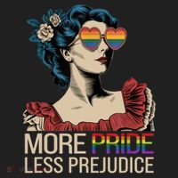 More Pride Less Prejudice Pride Month LGBTQ  Golf Towel thumb 3