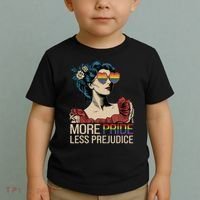 More Pride Less Prejudice Pride Month LGBTQ  Toddler T-Shirt thumb 2