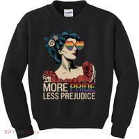 More Pride Less Prejudice Pride Month LGBTQ  Kids Sweatshirt thumb 0
