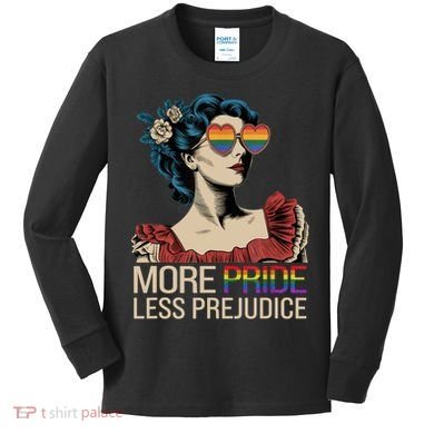 More Pride Less Prejudice Pride Month LGBTQ  Kids Long Sleeve Shirt