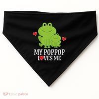 My Poppop Loves Me For Grandson USA-Made Doggie Bandana thumb 0