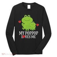 My Poppop Loves Me For Grandson Long Sleeve Shirt thumb 0