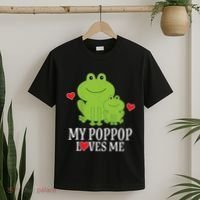 My Poppop Loves Me For Grandson T-Shirt thumb 2
