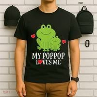 My Poppop Loves Me For Grandson T-Shirt thumb 6
