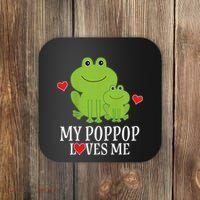 My Poppop Loves Me For Grandson Coaster thumb 0