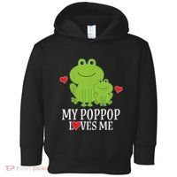 My Poppop Loves Me For Grandson Toddler Hoodie thumb 0