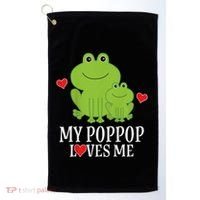 My Poppop Loves Me For Grandson Golf Towel thumb 0