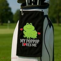 My Poppop Loves Me For Grandson Golf Towel thumb 2