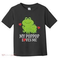My Poppop Loves Me For Grandson Toddler T-Shirt thumb 0