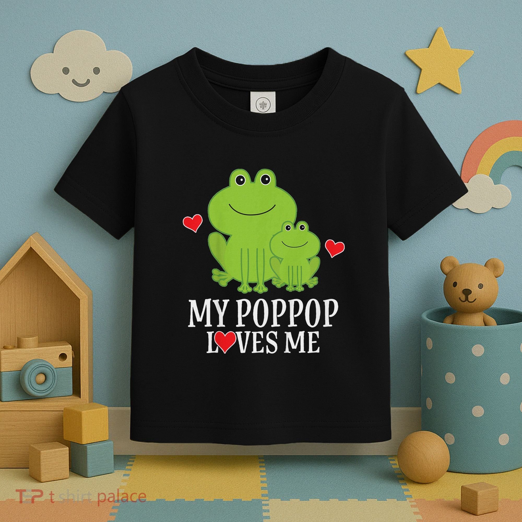 My Poppop Loves Me For Grandson Toddler T-Shirt