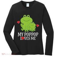 My Poppop Loves Me For Grandson Women's Long Sleeve Shirt thumb 0