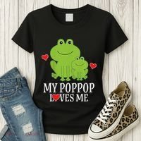My Poppop Loves Me For Grandson Women's T-Shirt thumb 3